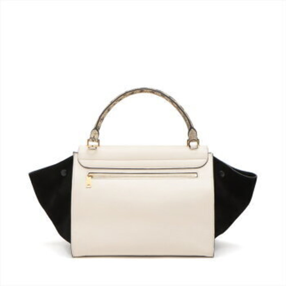 Celine Trapeze Python Leather Shoulder Bag Tote H… - image 2